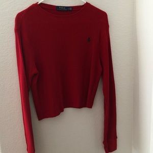 Polo Long sleeve cropped top